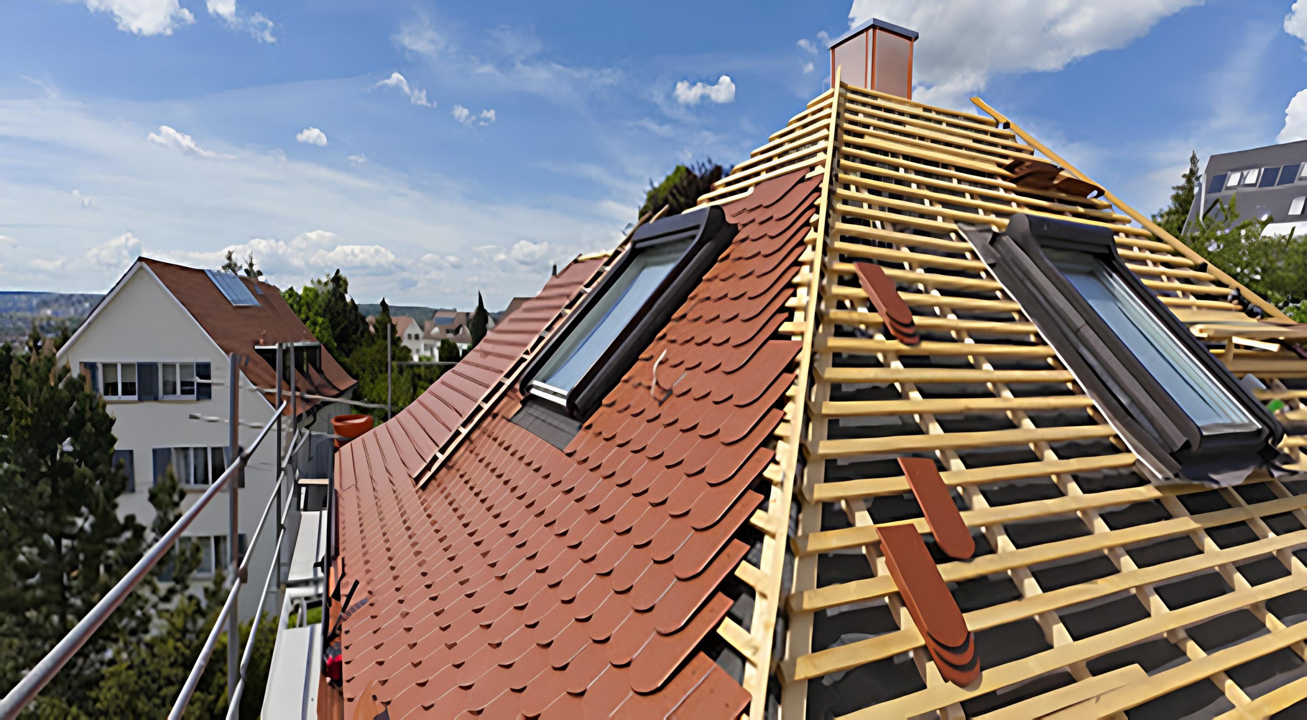 nettoyage toiture Fenouillet 31150 avec démoussage en toiture inclinée